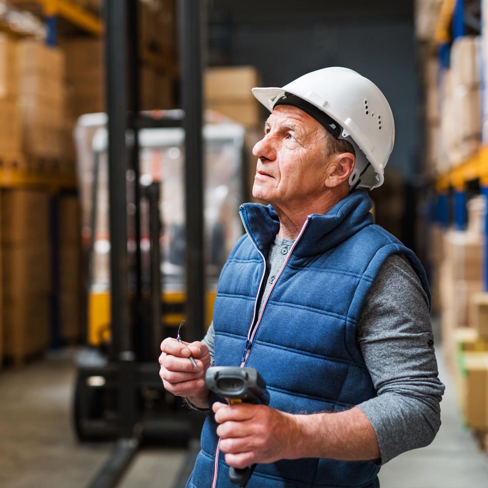 Man With Barcode Scanner