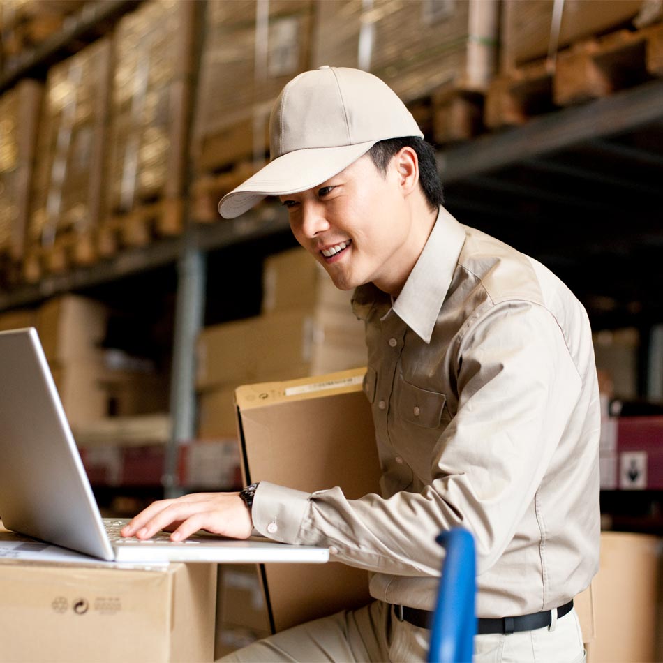 Worker on Computer